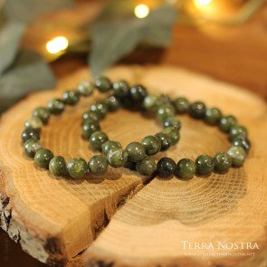 Bracelet boule Jade Nephrite 8mm