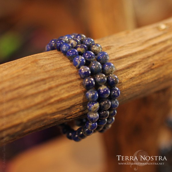 Bracelet boule Lapis lazuli 8mm