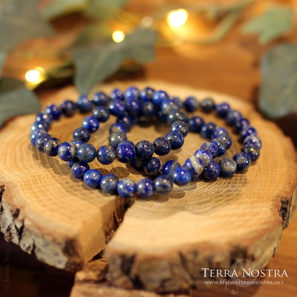 Bracelet boule Lapis lazuli 8mm