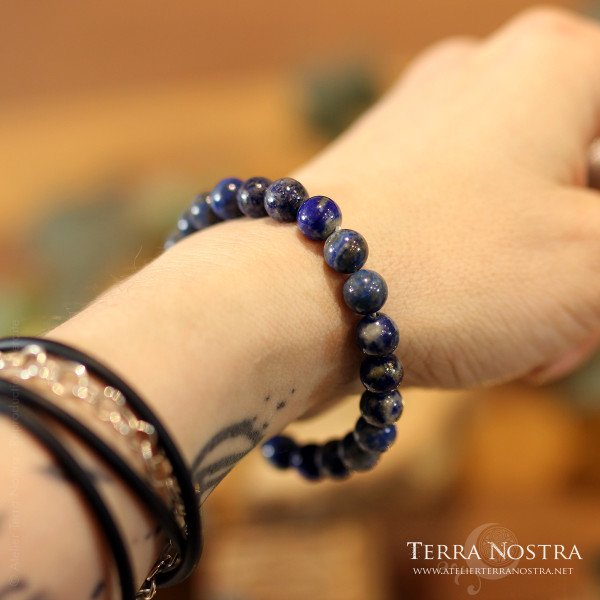 Bracelet boule Lapis lazuli 8mm