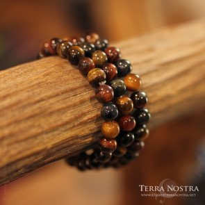 Bracelet boule mix 3 yeux 8mm