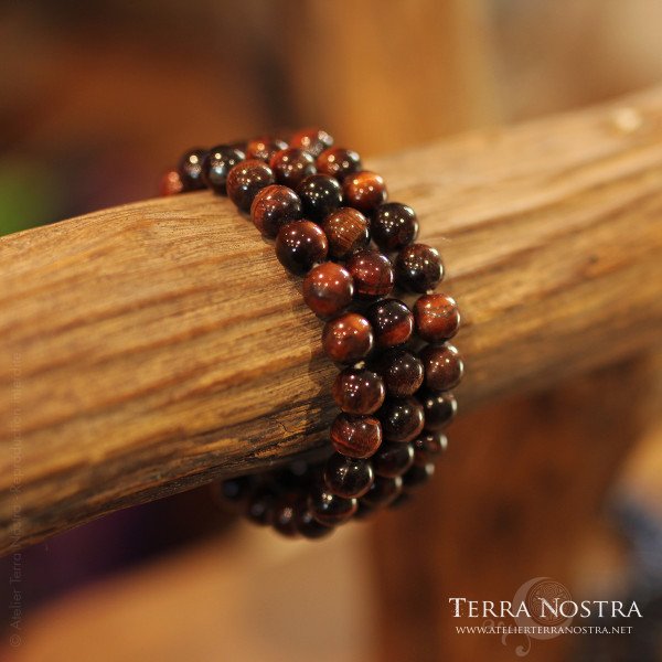 Bracelet boule Oeil de taureau 8mm