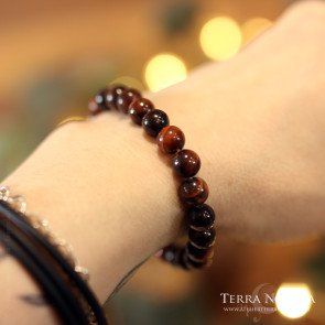 Bracelet boule Oeil de taureau 8mm