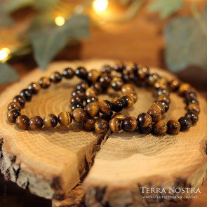 Bracelet boule Oeil de tigre 8mm