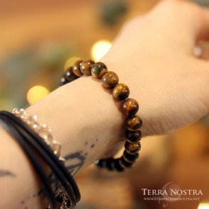 Bracelet boule Oeil de tigre 8mm