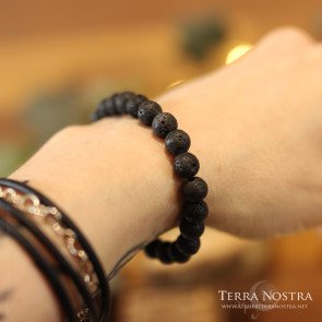 Bracelet boule Pierre de lave 8mm