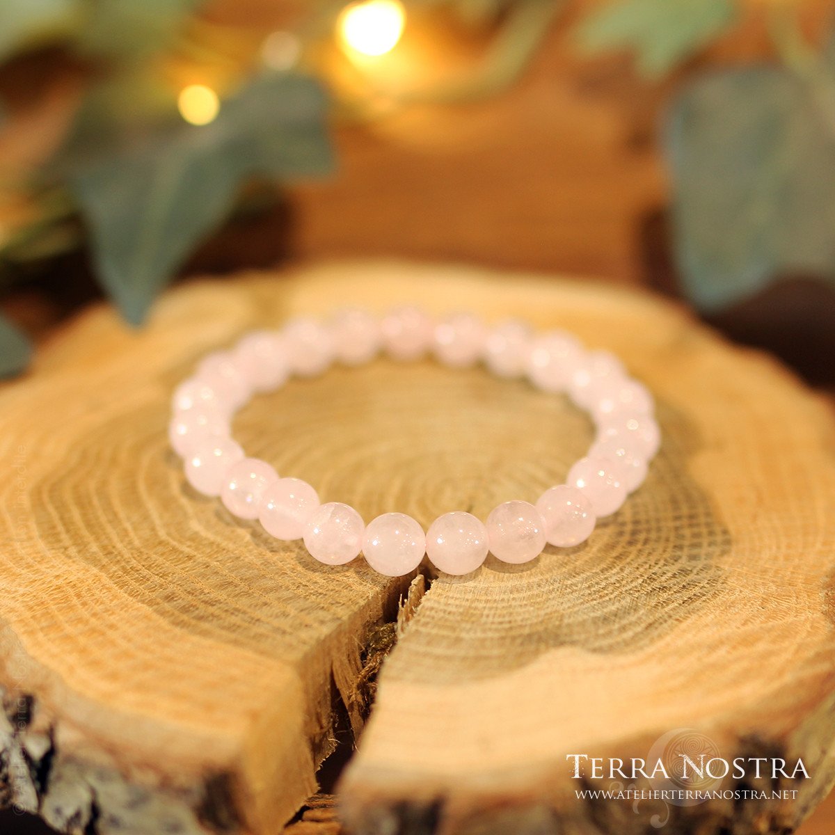 Bracelet boule Quartz Rose — Tailles au choix