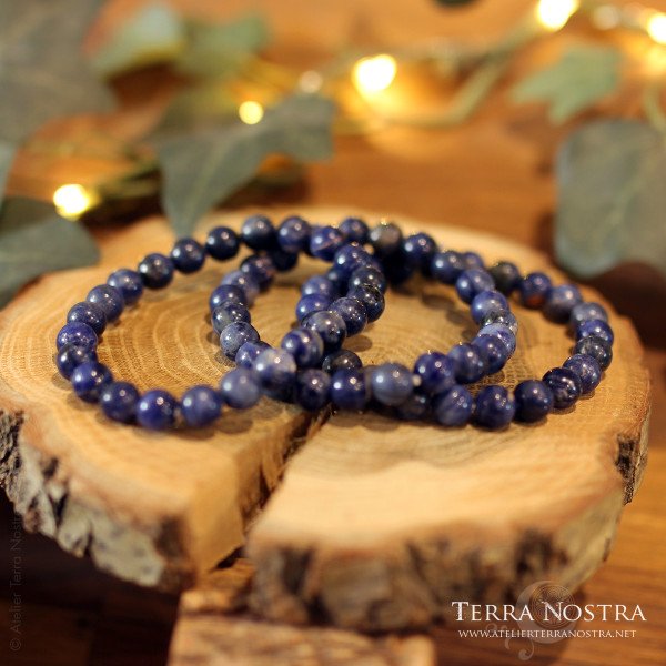 Bracelet boule 8mm Sodalite