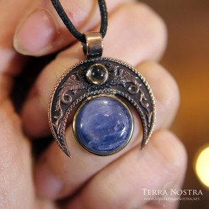 Pendentif "Skiä" — Cyanite et aigue marine