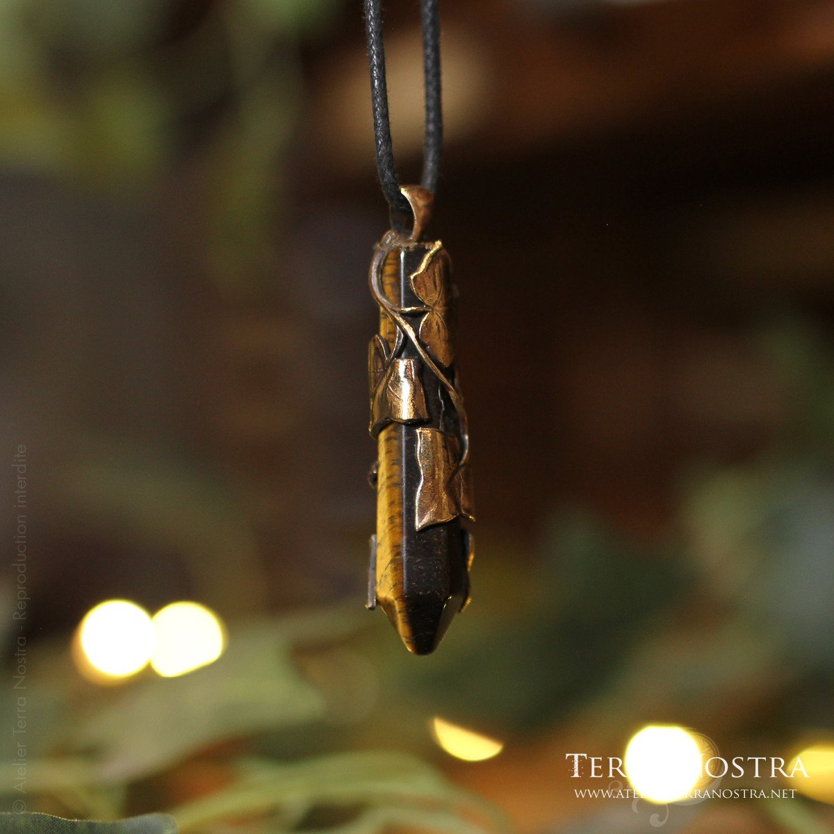 Pendentif Maeäan — Oeil de tigre