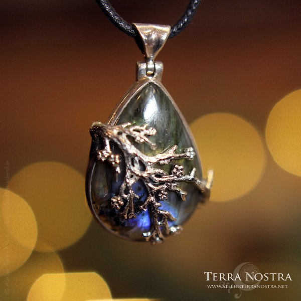 Pendentif "Primavera" — Labradorite multicolore