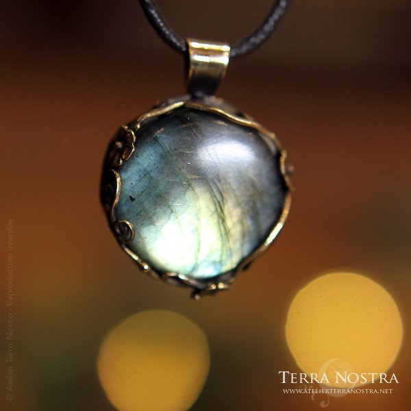 Pendentif réversible "Hedera" — Labradorite