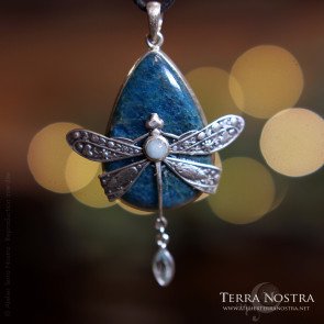 "Odonata Nila" Pendant — Apatite