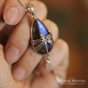 Pendentif "Odonata Nila" petit format — Labradorite
