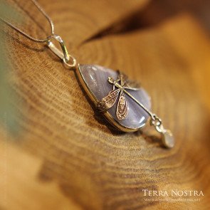 copy of "Odonata Nila" small pendant — Moss agate