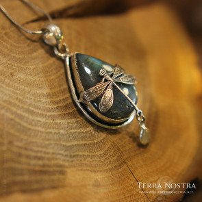 Pendentif "Odonata Nila" petit format — Labradorite
