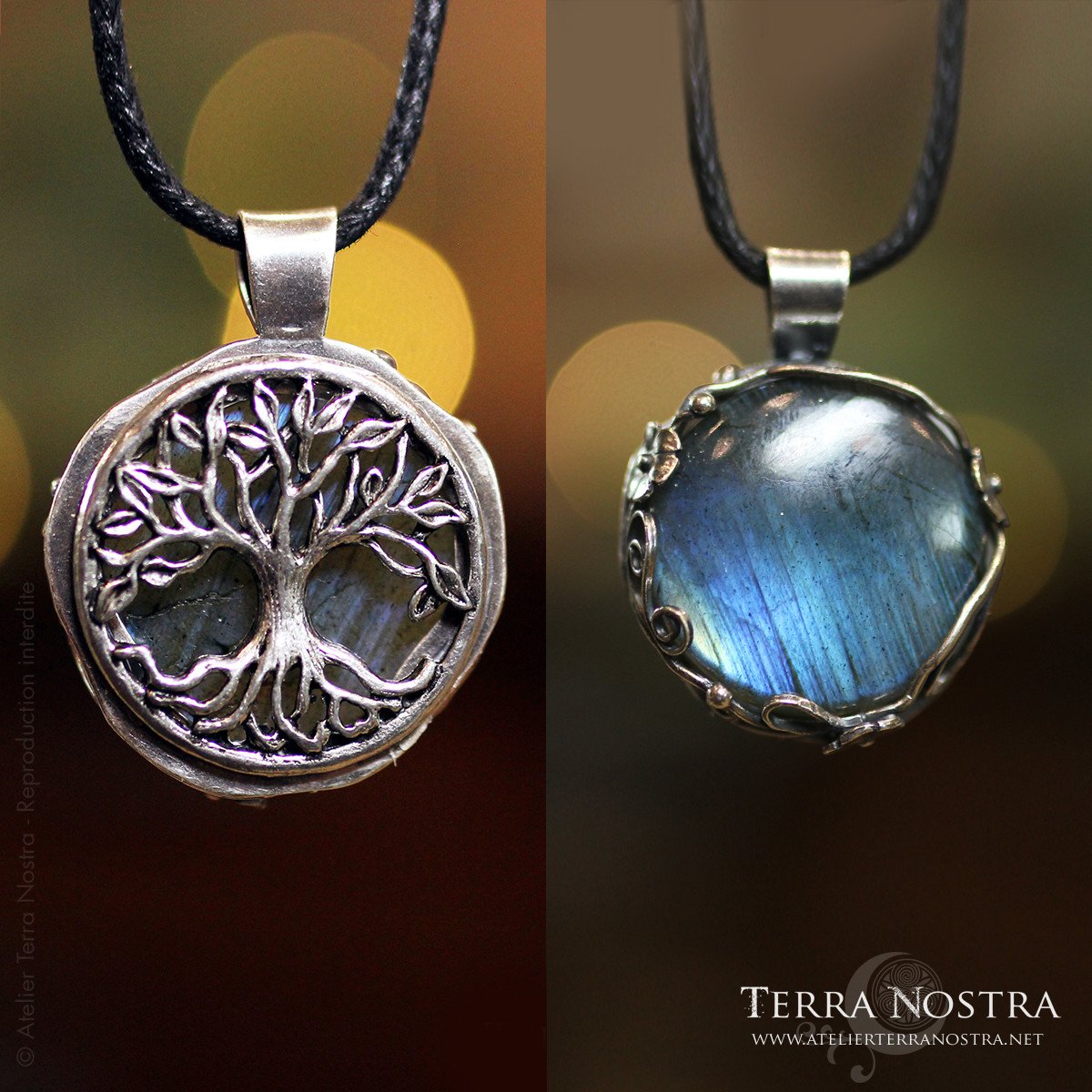 Pendentif réversible "Sierra" — Labradorite
