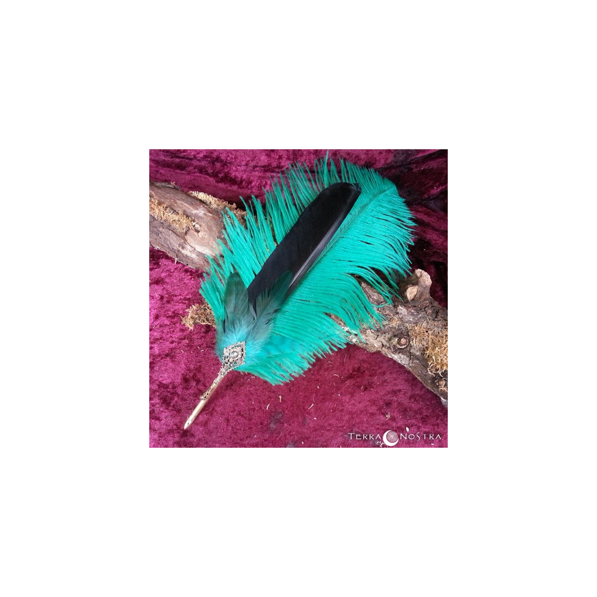 "The Green Path" feather quill