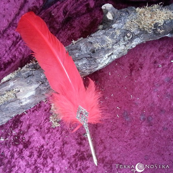 "Red Legend" feather quill