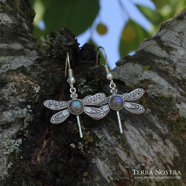 Boucles d'Oreilles "Odonata Nila"