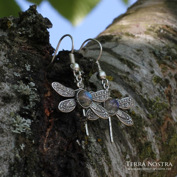 Boucles d'Oreilles "Odonata Nila"