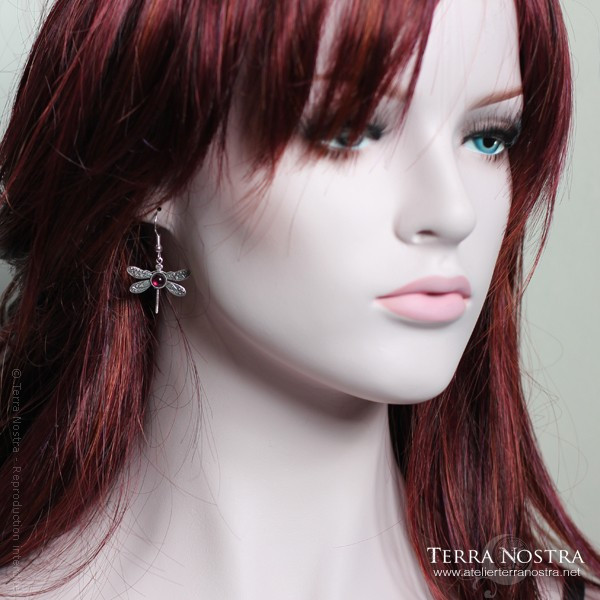 Boucles d'Oreilles "Odonata Nila"