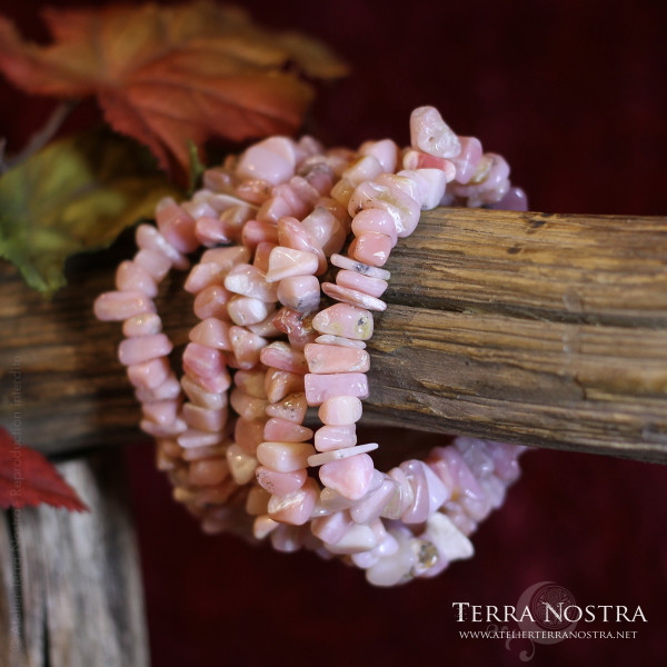 Pink opal Chips bracelet