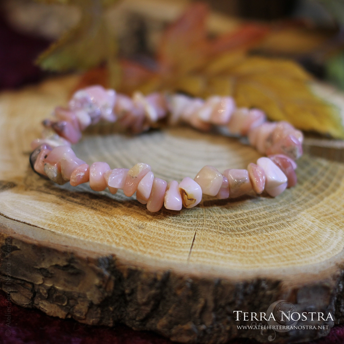 Pink opal Chips bracelet